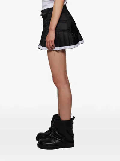 Natasha Zinko Pleated Mini Skirt In Brown