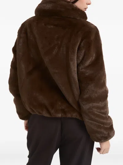 Save The Duck Faux-fur Jacket In Brown