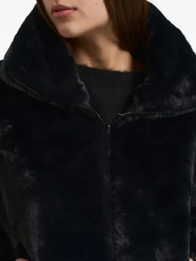 Save The Duck Faux-fur Jacket In Black
