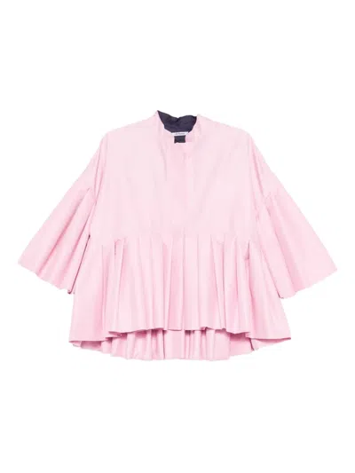 Parlor Flounce-hem Jacket In Pink