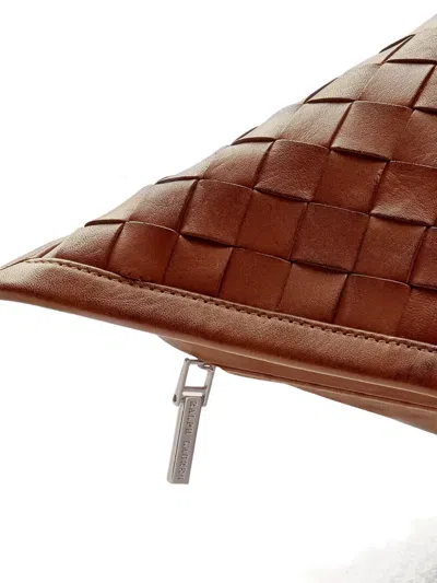 Ralph Lauren Atwood Woven-leather Throw Pillow (55.9cm X 55.9cm) In Brown