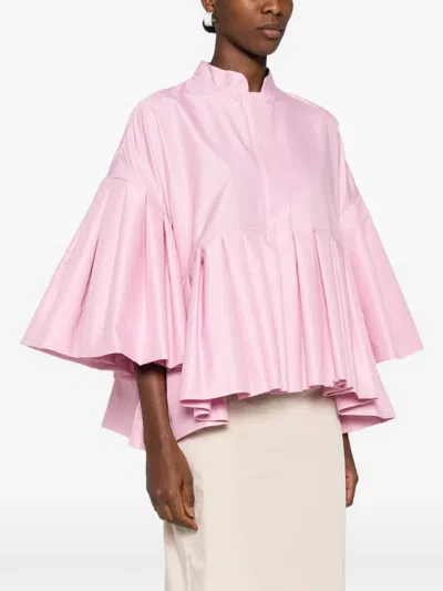 Parlor Flounce-hem Jacket In Pink