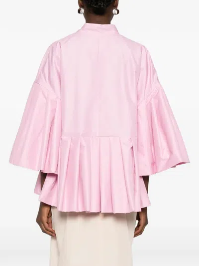 Parlor Flounce-hem Jacket In Pink
