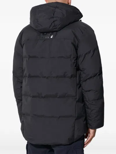 Helly Hansen Hooded Zipped Padded Jacket In Black