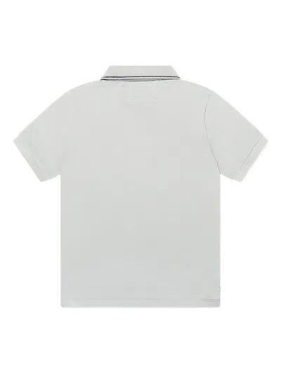 C.p. Company Boys Logo Polo Shirt In White