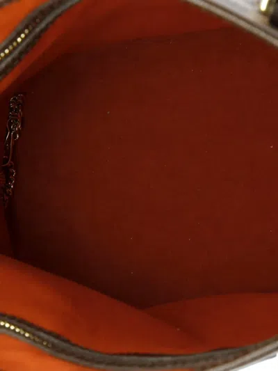 Pre-owned Louis Vuitton Marais Damier Bucket Bag In Brown