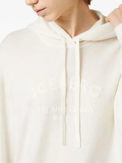 Iceberg Logo Hooded Sweatshirt In Neutral
