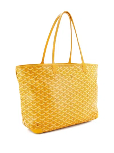 Pre-owned Goyard Artois Tote Coated Canvas Mm Shoulder Bag In Yellow