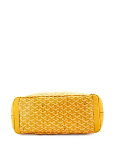 Pre-owned Goyard Artois Tote Coated Canvas Mm Shoulder Bag In Yellow