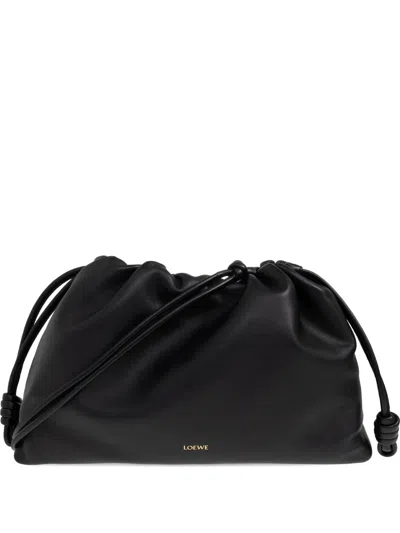 Loewe Large Flamenco Drawstring Shoulder Bag In Black