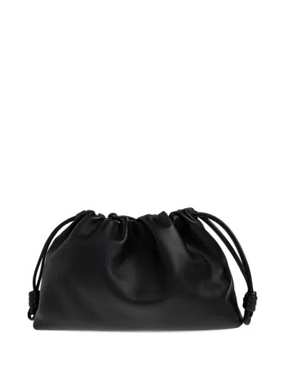 Loewe Large Flamenco Drawstring Shoulder Bag In Black