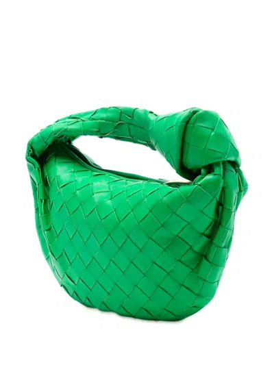 Pre-owned Bottega Veneta 2012-2025 Mini Nappa Intrecciato Jodie Hobo Bag In Green