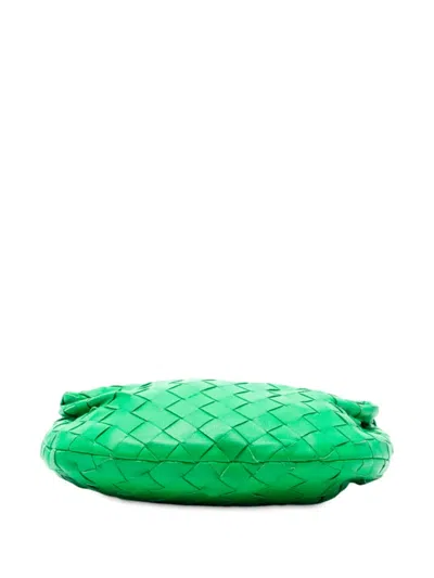Pre-owned Bottega Veneta 2012-2025 Mini Nappa Intrecciato Jodie Hobo Bag In Green