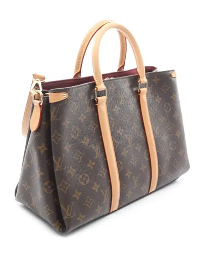 Pre-owned Louis Vuitton 2019 Monogram Soufflot Mm Satchel In Brown