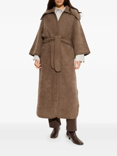 By Malene Birger Mirano Belted Coat In Brown