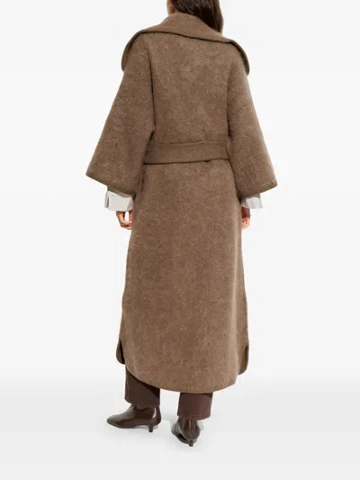 By Malene Birger Mirano Belted Coat In Brown