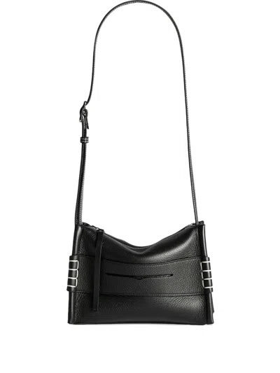 Jw Anderson Messenger Hammered Strap Detail Shoulder Bag In Black