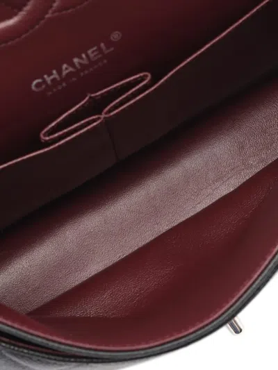 Pre-owned Chanel 2020 Medium Classic Caviar Double Flap Shoulder Bag In Black