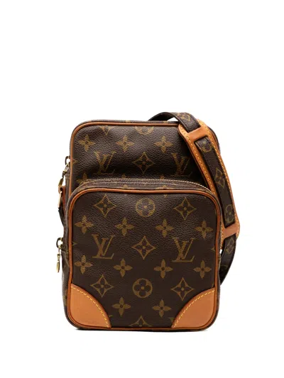 Pre-owned Louis Vuitton 2001 Monogram Amazone Crossbody Bag In Brown