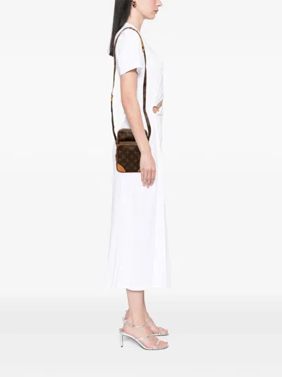 Pre-owned Louis Vuitton 2001 Monogram Amazone Crossbody Bag In Brown