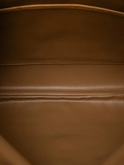 Pre-owned Celine 2005 Macadam Coated Canvas Clutch Bag In Brown