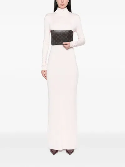 Pre-owned Louis Vuitton 2018 Monogram Etui Voyageur Pm Clutch Bag In Brown