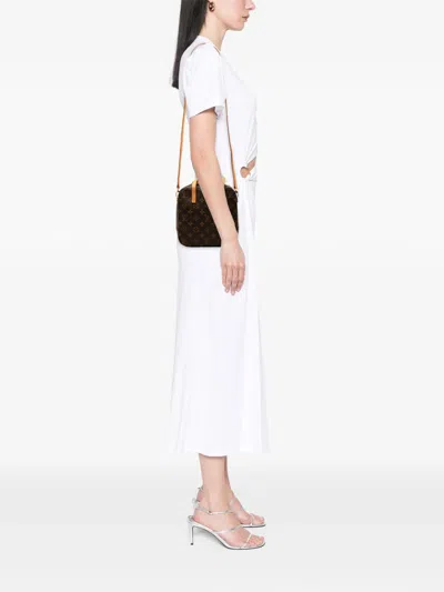 Pre-owned Louis Vuitton 2003 Monogram Spontini Satchel In Brown