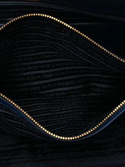 Pre-owned Prada 2000-2025 Large Saffiano Lux Promenade Satchel In Blue