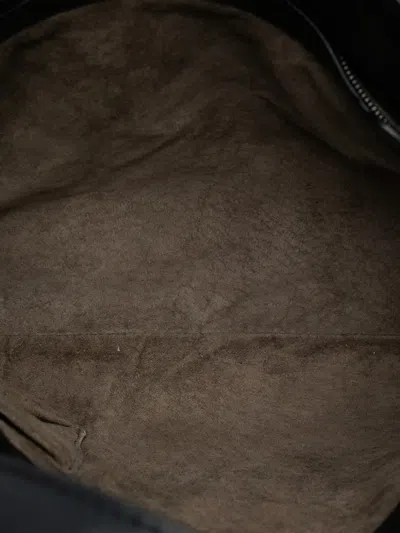 Pre-owned Bottega Veneta 2012-2025 Nappa Intrecciato Belted Flat Tote Bag In Black