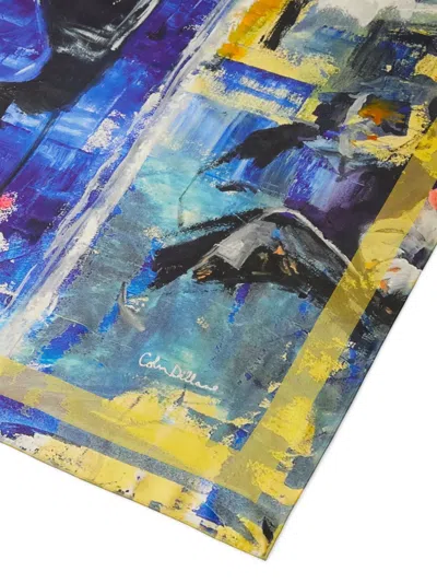 Stuart Weitzman X Kidsuper Artwork Silk Scarf In Multi