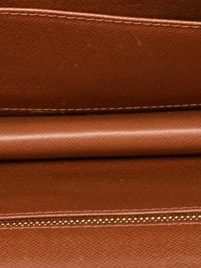 Pre-owned Louis Vuitton 1999 Monogram Pochette Dame Gm Clutch Bag In Brown