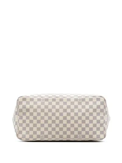 Pre-owned Louis Vuitton 2011 Damier Azur Neverfull Gm Tote Bag In White