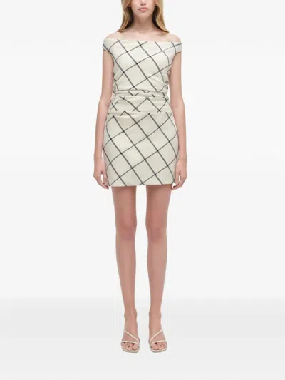 Simkhai Wells Off-shoulder Mini Dress In Neutral