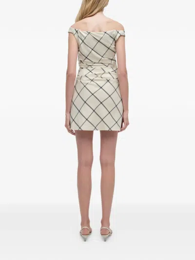 Simkhai Wells Off-shoulder Mini Dress In Neutral