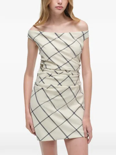 Simkhai Wells Off-shoulder Mini Dress In Neutral