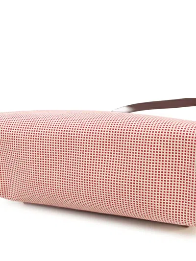 Pre-owned Hermes 2022 Toile Criss Viking Vache Hunter Herbag Zip 31 Satchel In Red