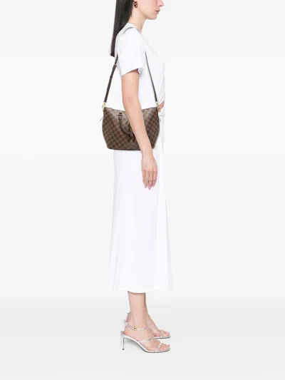 Pre-owned Louis Vuitton 2019 Damier Ebene Siena Mm Satchel In Brown
