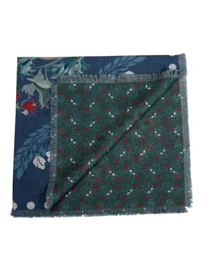 Franco Ferrari Floral-pattern Fringed Scarf In Multi