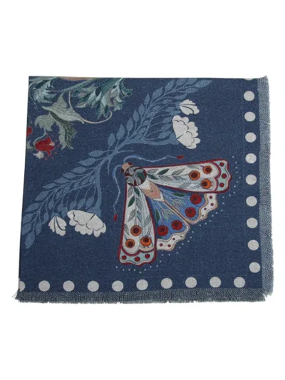 Franco Ferrari Floral-pattern Fringed Scarf In Multi