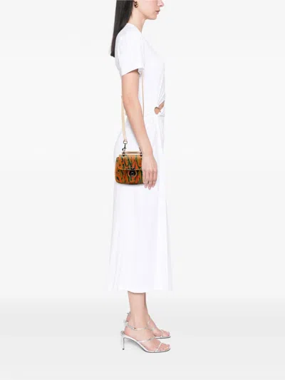 Pre-owned Burberry 2000-2017 Mini Leather Splashed Dk88 Top Handle Bag Satchel In Brown