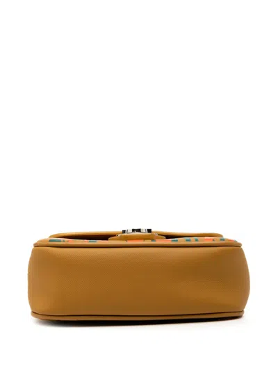 Pre-owned Burberry 2000-2017 Mini Leather Splashed Dk88 Top Handle Bag Satchel In Brown