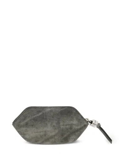 Ganni X Disney Printed Zip Wallet In Gray