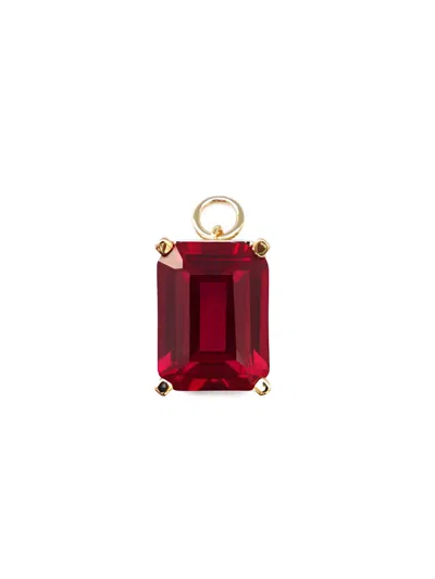 Izabel Display Embelished-stone Pendant Earrings In Red