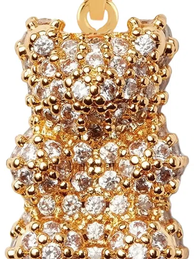 Crystal Haze Nostalgia Bear Pendant In Gold