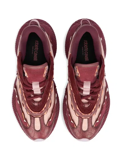 Roberto Cavalli Colour-block Panelled Sneakers In Multi