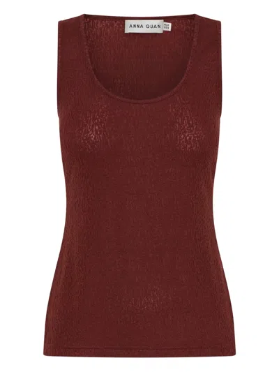 Anna Quan Nala Tank Top In Burgundy