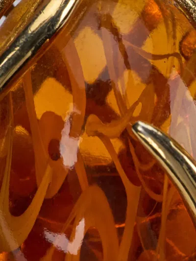 Roberto Cavalli Pearl Embellished Chandelier Earrings In Gold