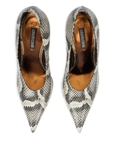 Roberto Cavalli Pumps With Python Print In Animal Print