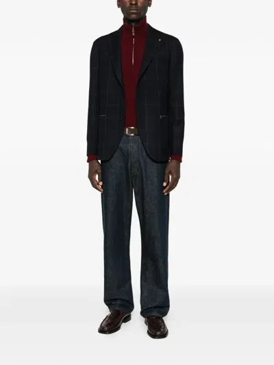 Latorre Check-pattern Blazer In Blue