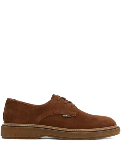 Barbour Lace-up Platform Derby Shoes In Brown
